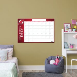 New Jersey Devils Dry Erase Calendar - Officially Licensed NHL Removable Wall Decal Giant Decal (57"W x 34"H) by Fathead | Vinyl