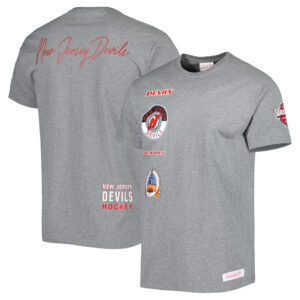 Men's Mitchell & Ness Heather Gray New Jersey Devils City Collection T-Shirt